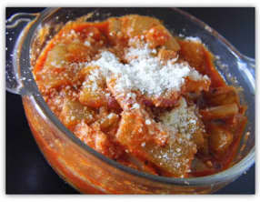 Gratin de côtes de bettes à la tomate