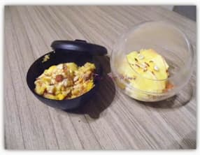 Gratin de riz, citrouille, noisettes et fromage à raclette