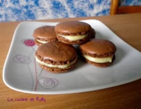 Macarons ganache chocolat blanc et fève Tonka