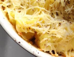 Gratin de Pdt, saumon fumé au mascarpone