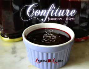 Confiture aux framboises et mûres