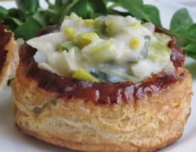 Vols au vent au cabillaud et au poireau