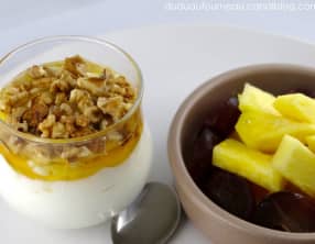 Verrine matinale aux noix
