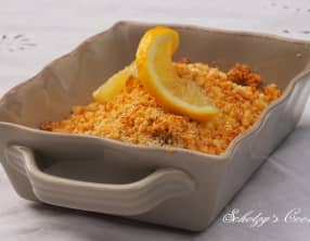 Crumble de poisson citronné et gingembre