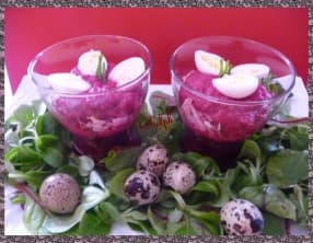 Verrines de betteraves rouges