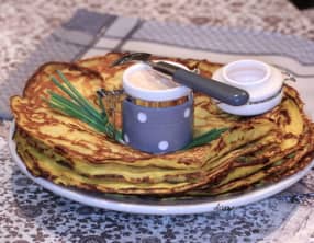Crêpes de potimarron à la crème de chorizo