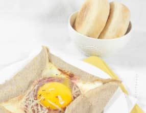 Galette de sarrasin et steak à cheval