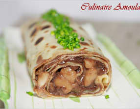 Roulé de crêpes aux fruits d'automne