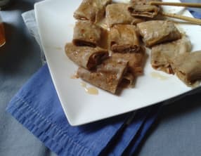 Rouleaux de crêpes au miel et pain d’épices