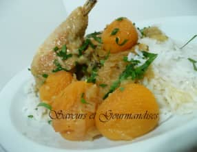Tajine de poulet aux abricots farcis