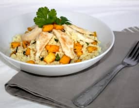 Couscous au poulet et à la mangue