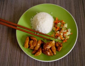 Poulet sauce soja, gingembre et citronnelle