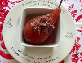 Poires pochées aux 4 épices