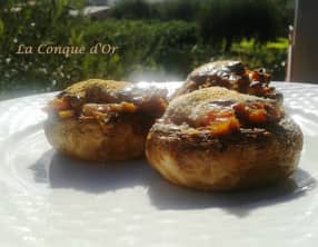 Champignons farcis aux tomates et à la mozzarella