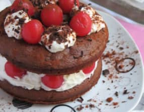 Brownie layer cake façon forêt noire