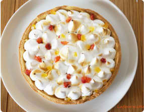 Tarte à l’orange sanguine meringuée