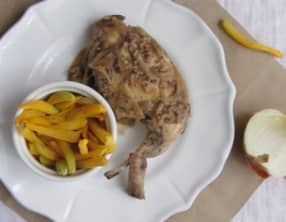 Lapin à la moutarde et ses frites de rutabaga