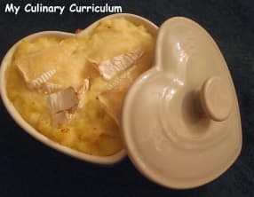 Purée gratinée au camembert