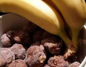 Craquelés cacao, banane et amandes