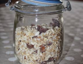 Muesli aux noisettes et cranberries