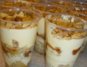 Verrine Tiramisu aux crêpes, pommes et caramel