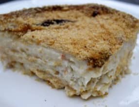 Coquilles de poisson en gratin