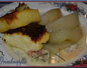 Griesknepflés et compote