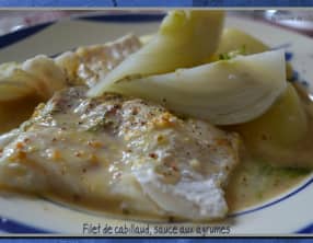 Filet de cabillaud, sauce aux agrumes