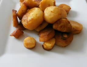 Navets nouveaux et panais caramélisés au curry