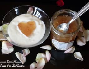 Confiture Pommes, Litchis et rose