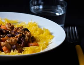 Courge spaghetti à la mexicaine