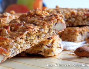 Barre de céréales maison aux abricots secs et amandes