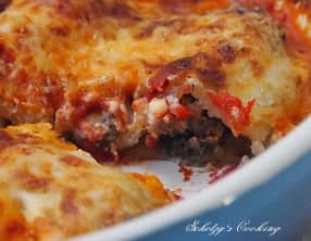 Cannellonis à la viande et épinards