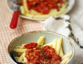Pâtes aux tomates séchées et au thon