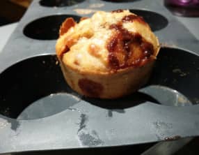 Muffins amandes banane coeur de chocolat