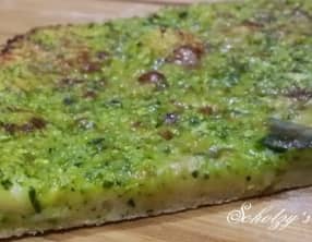 Pizza verte, courgette basilic
