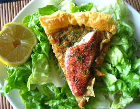 Tarte aux rougets anisée et vanillée