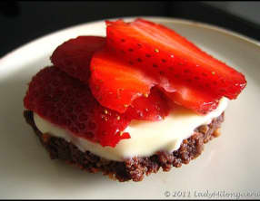 Tartelettes aux fraises sur sablé de Spéculoos