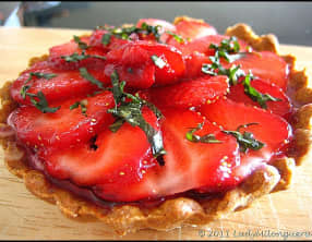 Tartelettes aux fraises sur crème de lemon curd
