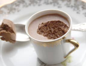 Mousse au chocolat au lait végétal