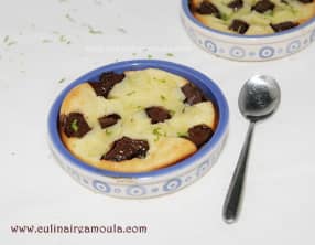 Clafoutis au chocolat et citron vert
