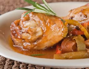 Poulet à l'étuvée à la Portugaise