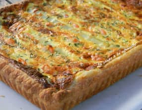 Quiche aux asperges blanches et aux crevettes