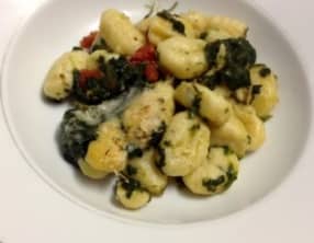 Gratin de gnocchi aux épinards