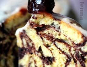 Cerise sur le gâteau marbré