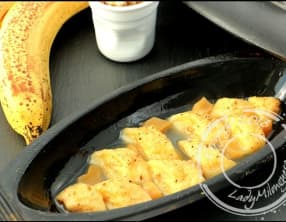 Papillotes de banane au gingembre confit