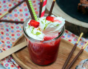 Cappuccino de fraises et citron vert