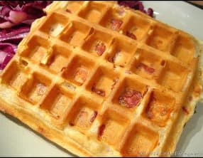Gaufres au chèvre et au bacon