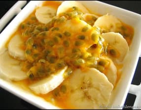 Yaourts aux fruits de la passion et à la banane