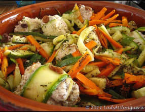 Tajine de boulettes de dinde aux courgettes